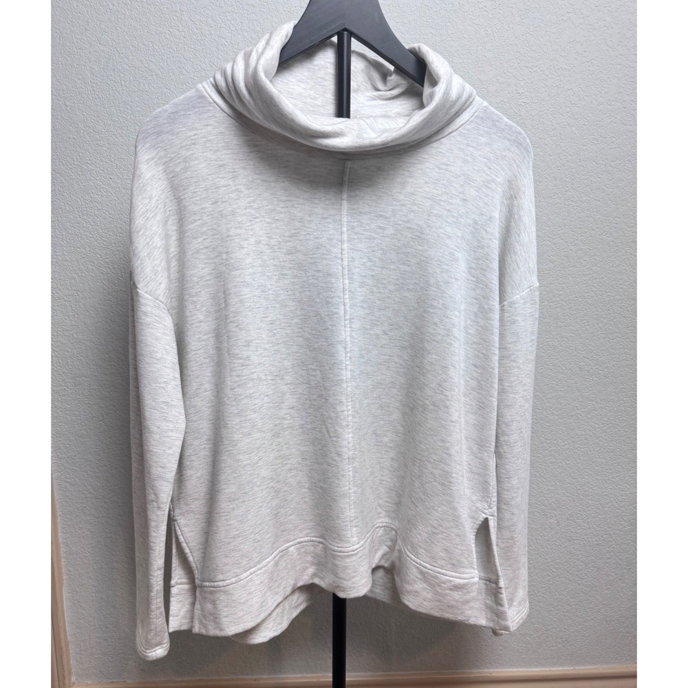 Banana Republic Cloud Terry Cowl Neck Sweatshirt Heather Gray Medium Relaxed Fit
